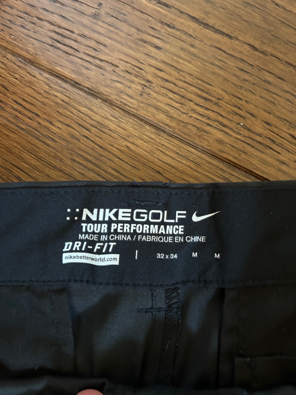 Nike Men's Black Flat-Front Performance Pants